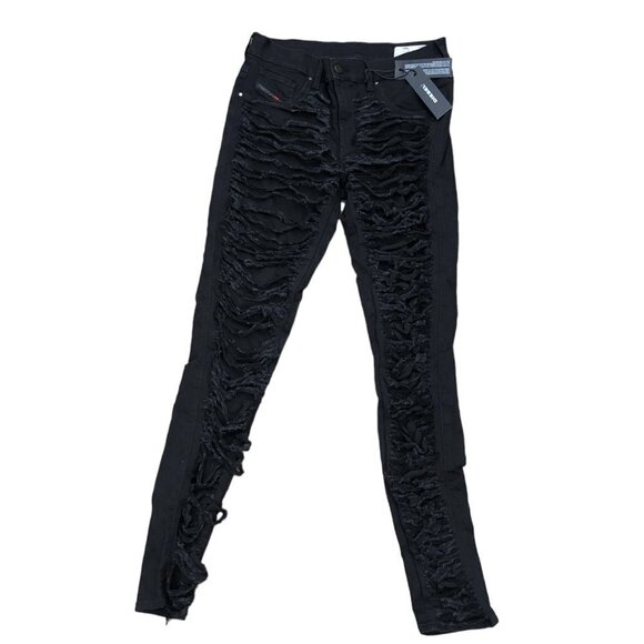 Brand New Diesel Jeans Size 30 DHARY Trashed Holed - Picture 3 of 10